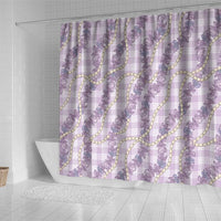 Pua Kalaunu Lei Shower Curtain Palaka Pattern LT01 - Polynesian Pride