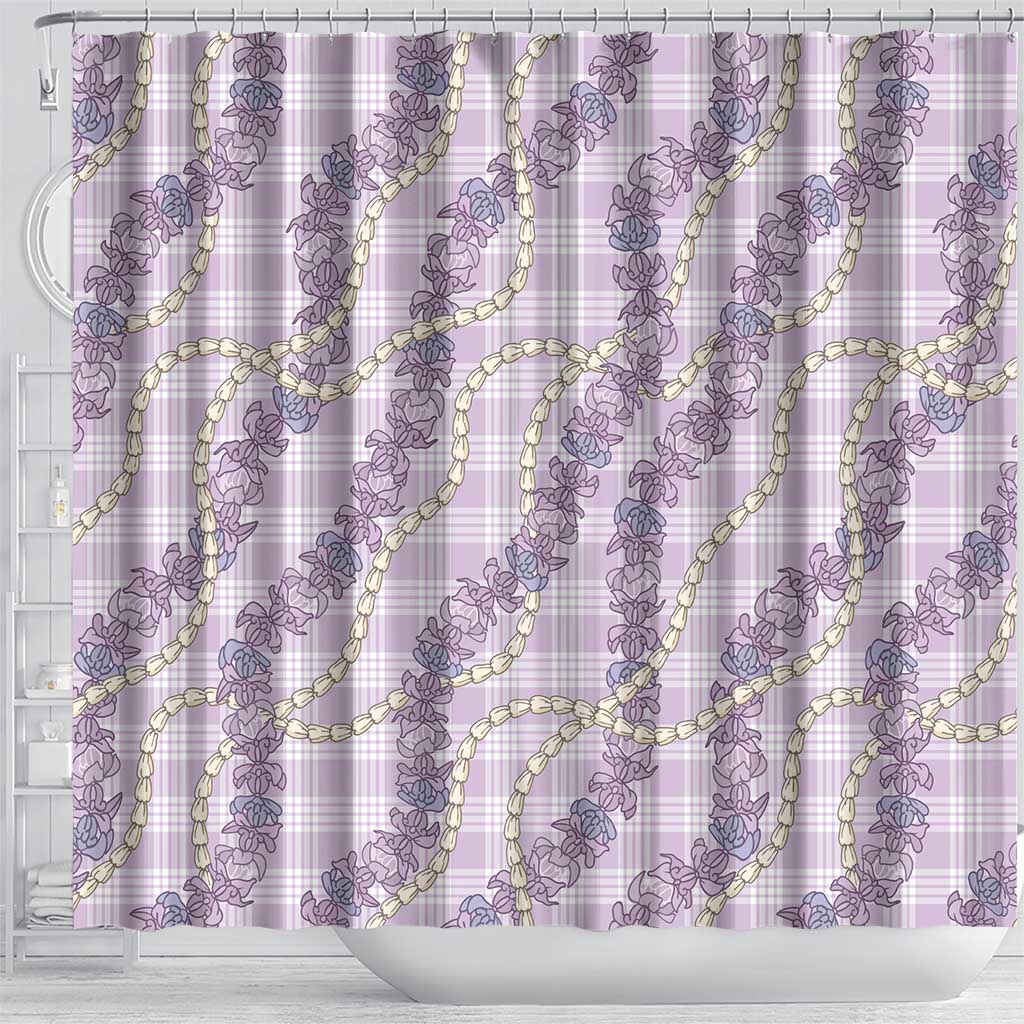 Pua Kalaunu Lei Shower Curtain Palaka Pattern LT01 - Polynesian Pride