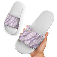 Pua Kalaunu Lei Slide Sandals Palaka Pattern LT01 - Polynesian Pride