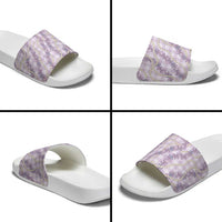 Pua Kalaunu Lei Slide Sandals Palaka Pattern LT01 - Polynesian Pride