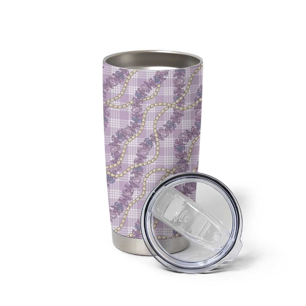Pua Kalaunu Lei Tumbler Cup Palaka Pattern LT01 - Polynesian Pride