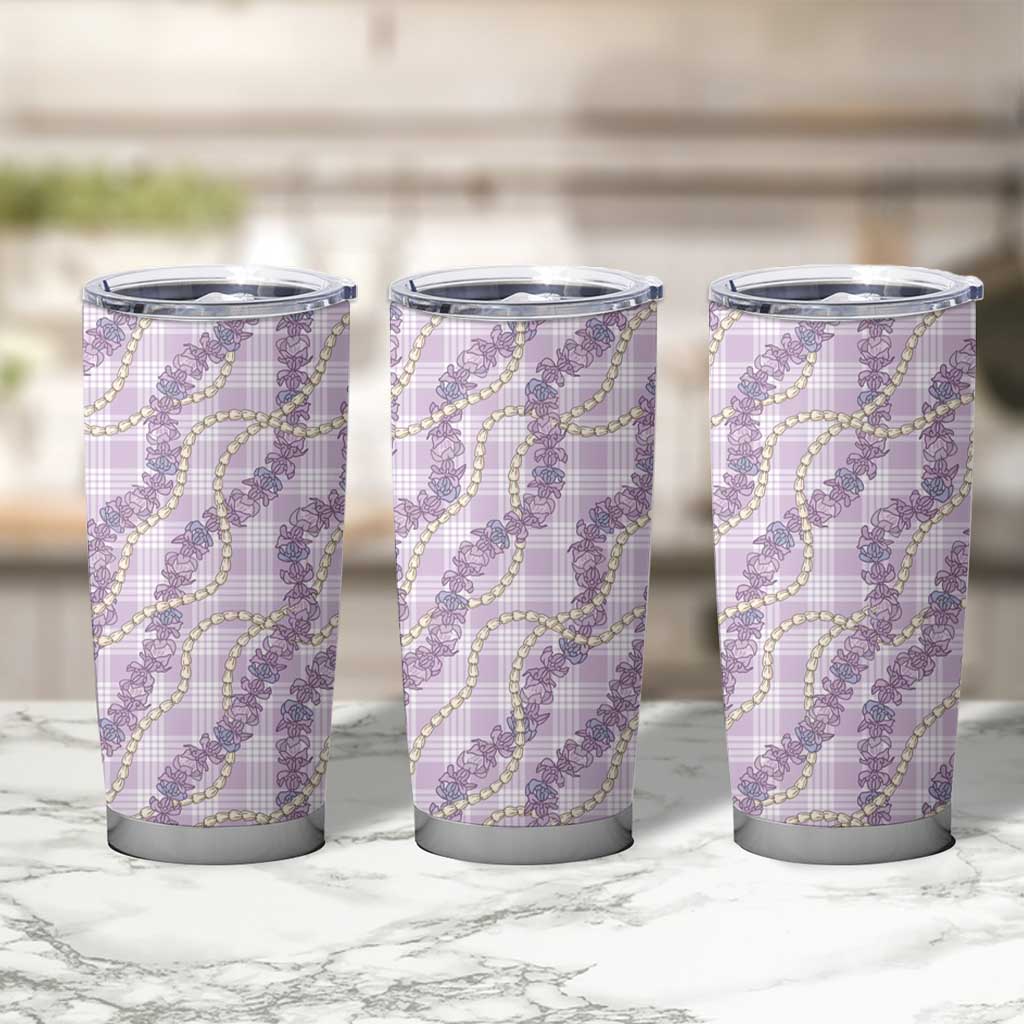 Pua Kalaunu Lei Tumbler Cup Palaka Pattern LT01 - Polynesian Pride