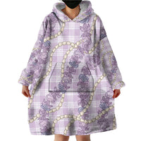 Pua Kalaunu Lei Wearable Blanket Hoodie Palaka Pattern LT01 - Polynesian Pride