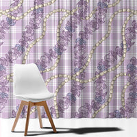 Pua Kalaunu Lei Window Curtain Palaka Pattern LT01 - Polynesian Pride