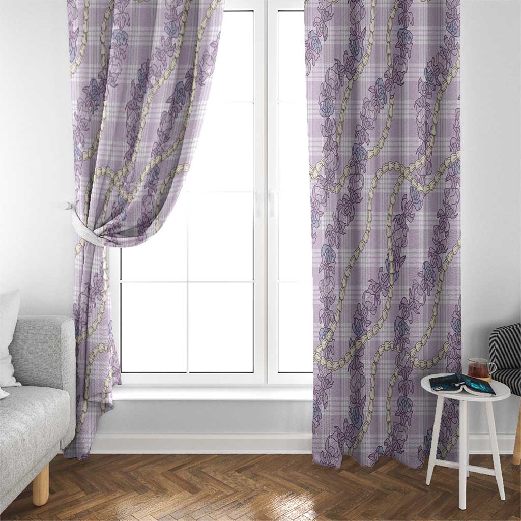 Pua Kalaunu Lei Window Curtain Palaka Pattern LT01 - Polynesian Pride