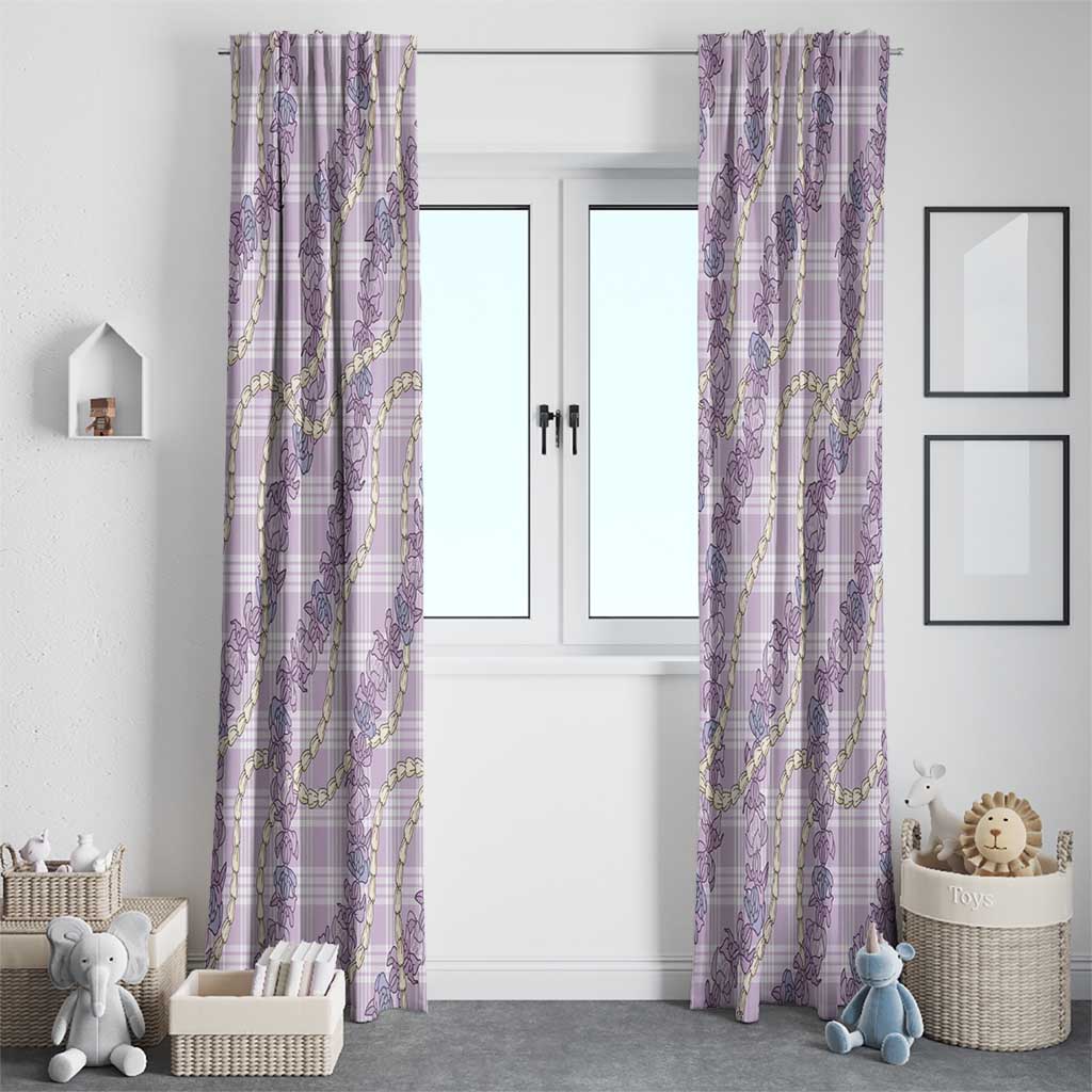 Pua Kalaunu Lei Window Curtain Palaka Pattern LT01 - Polynesian Pride