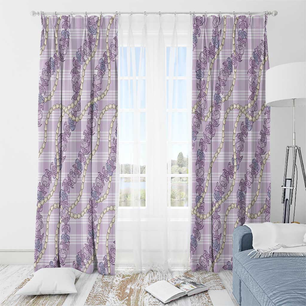 Pua Kalaunu Lei Window Curtain Palaka Pattern LT01 - Polynesian Pride