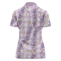 Pua Kalaunu Lei Women Polo Shirt Palaka Pattern LT01 - Polynesian Pride