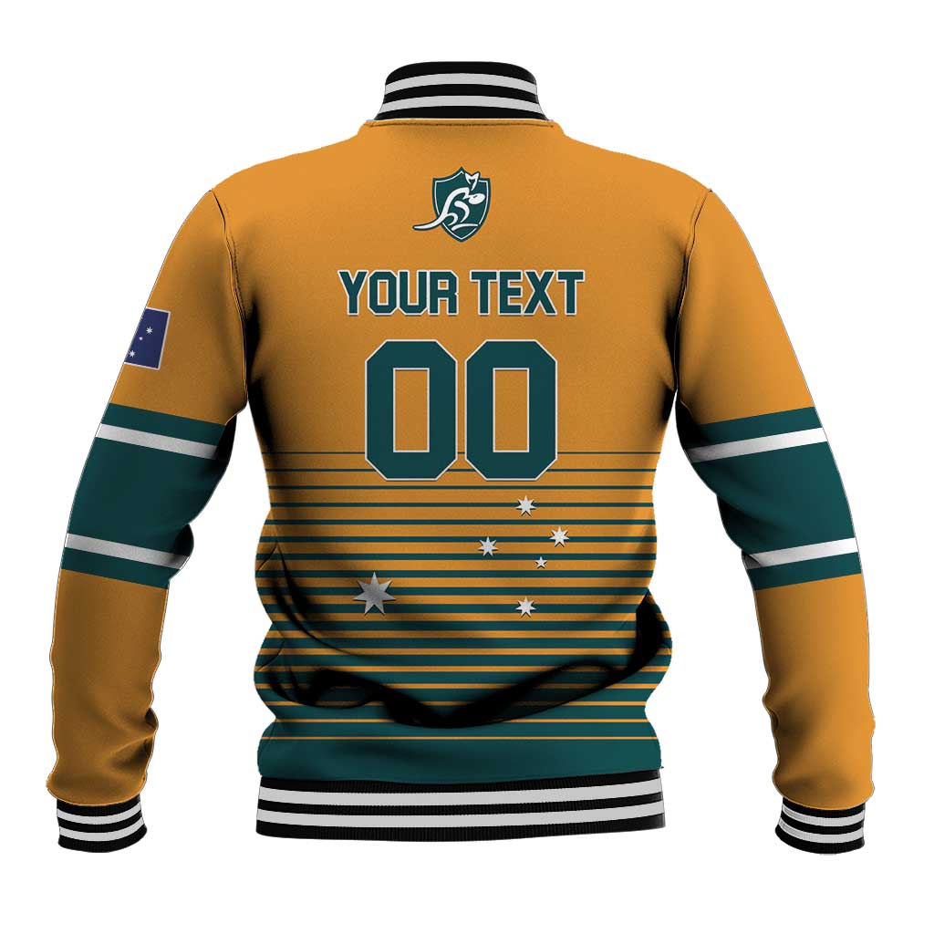 Custom Rugby Australia Baseball Jacket Junior Wallabies Go Champions