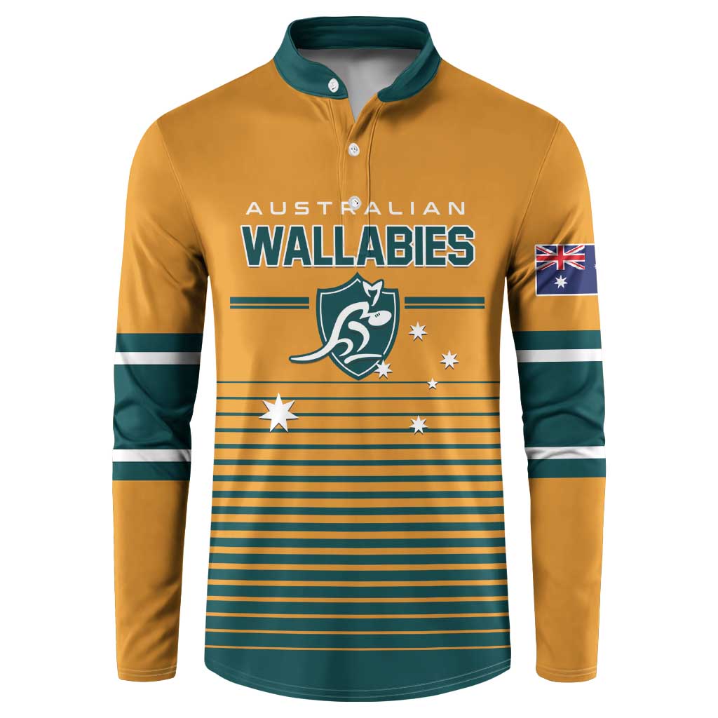 Custom Rugby Australia Button Sweatshirt Junior Wallabies Go Champions