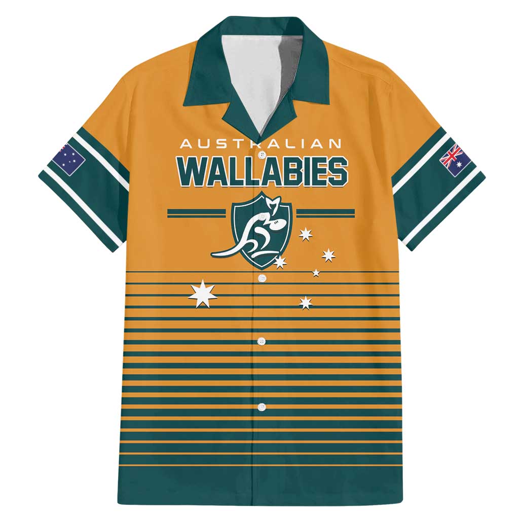 Custom Rugby Australia Family Matching Mermaid Dress and Hawaiian Shirt Junior Wallabies Go Champions