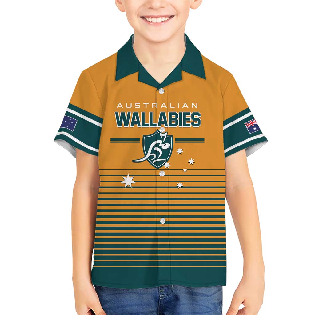 Custom Rugby Australia Kid Hawaiian Shirt Junior Wallabies Go Champions