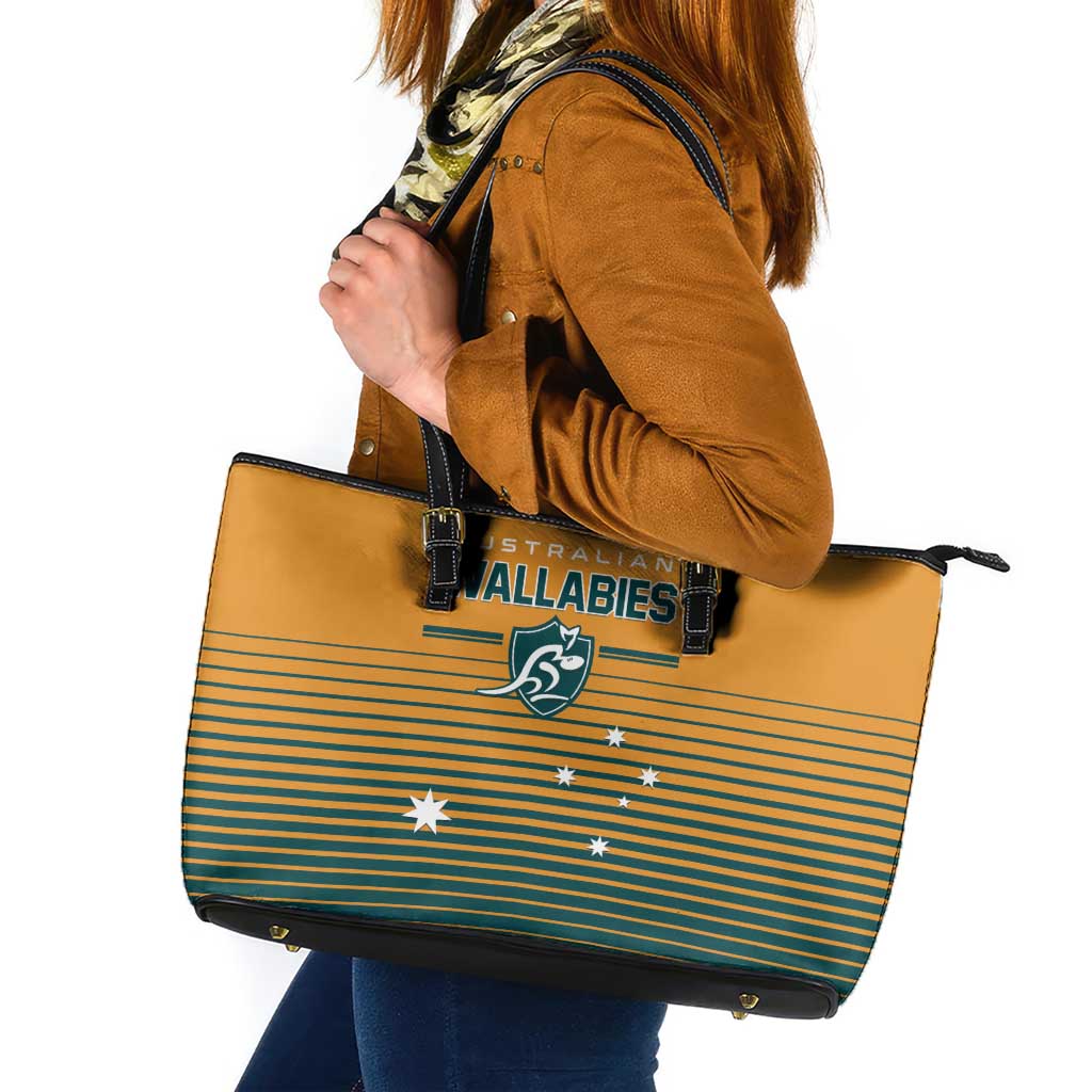 Rugby Australia Leather Tote Bag Junior Wallabies Go Champions