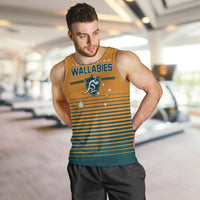 Custom Rugby Australia Men Tank Top Junior Wallabies Go Champions