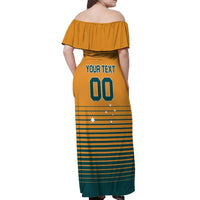 Custom Rugby Australia Off Shoulder Maxi Dress Junior Wallabies Go Champions