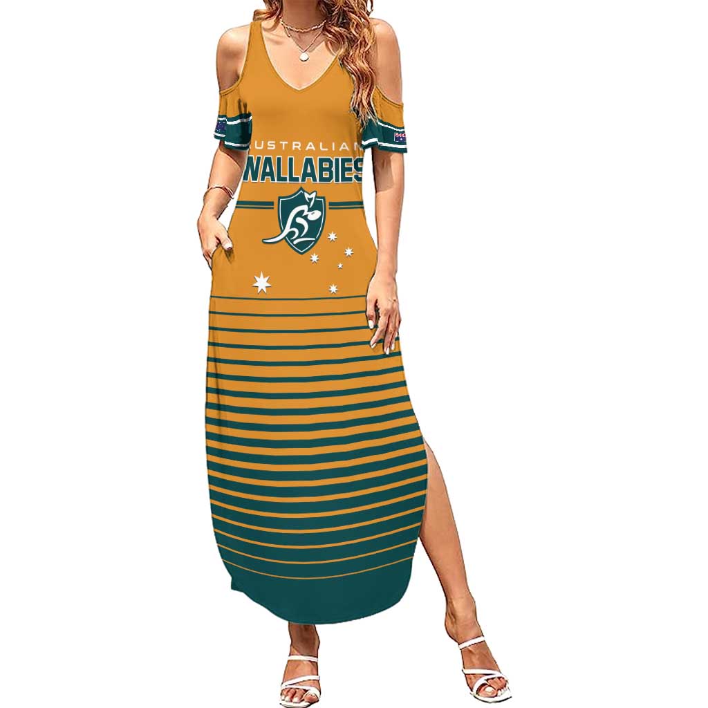 Custom Rugby Australia Summer Maxi Dress Junior Wallabies Go Champions