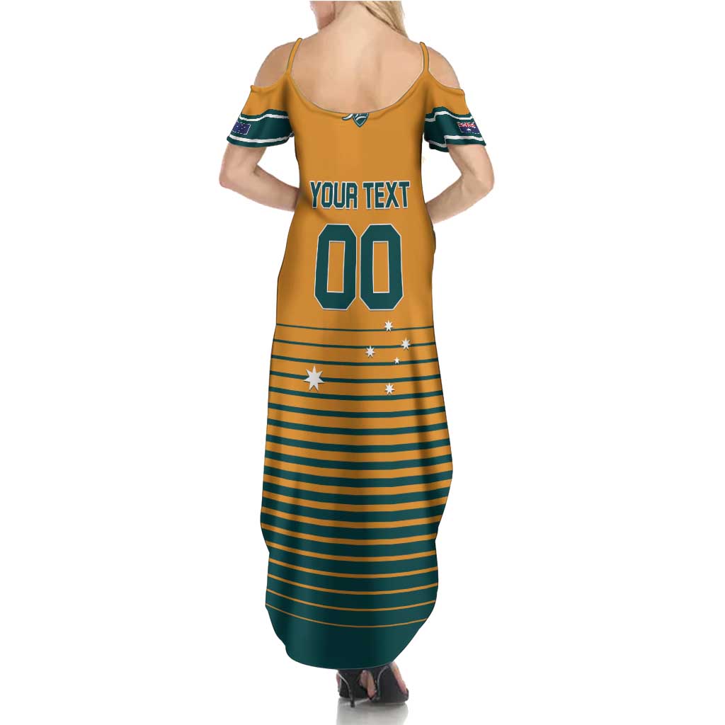 Custom Rugby Australia Summer Maxi Dress Junior Wallabies Go Champions