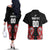 Custom Rugby New Zealand Couples Matching Off The Shoulder Long Sleeve Dress and Hawaiian Shirt Baby Black Go Champions