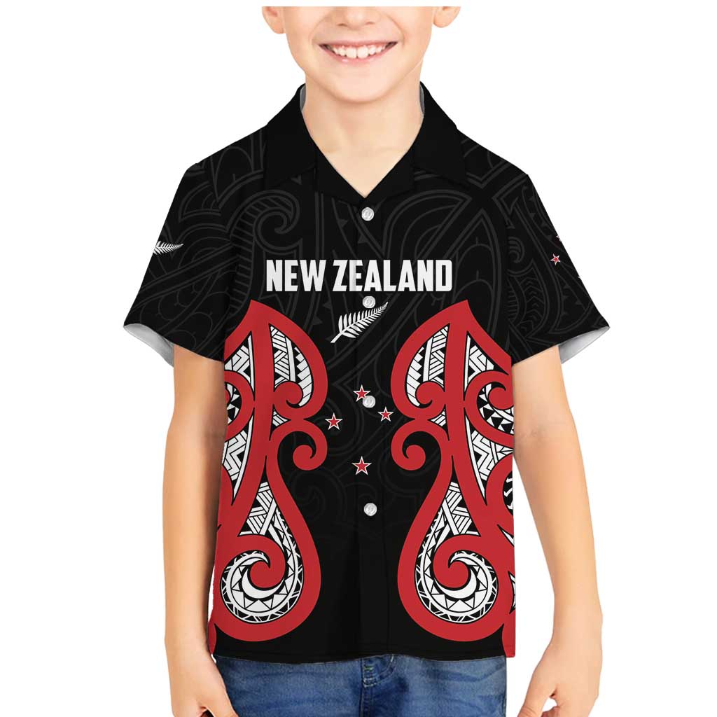 Custom Rugby New Zealand Family Matching Mermaid Dress and Hawaiian Shirt Baby Black Go Champions