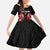 Custom Rugby New Zealand Family Matching Off The Shoulder Long Sleeve Dress and Hawaiian Shirt Baby Black Go Champions