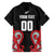 Custom Rugby New Zealand Family Matching Off The Shoulder Long Sleeve Dress and Hawaiian Shirt Baby Black Go Champions