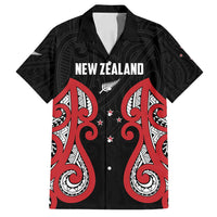 Custom Rugby New Zealand Family Matching Off Shoulder Short Dress and Hawaiian Shirt Baby Black Go Champions