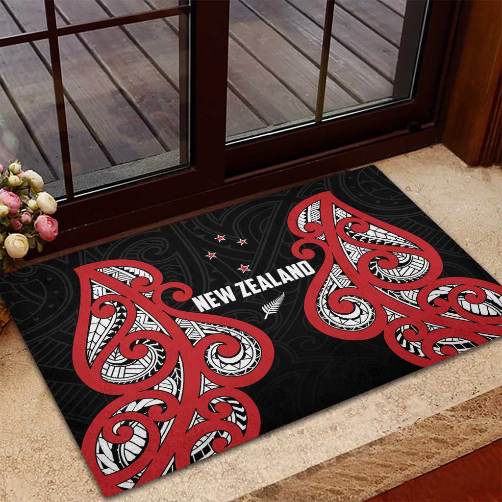 Rugby New Zealand Rubber Doormat Baby Black Go Champions