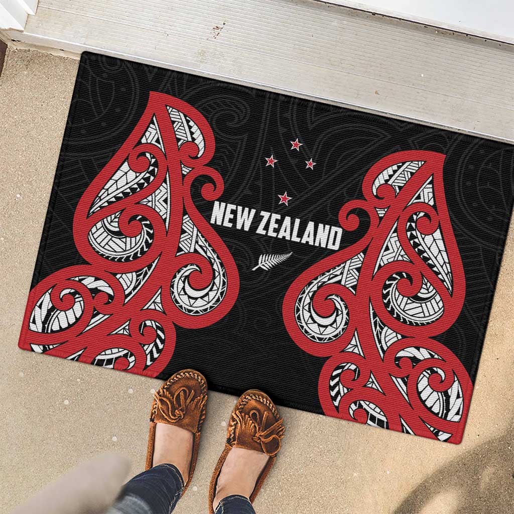 Rugby New Zealand Rubber Doormat Baby Black Go Champions