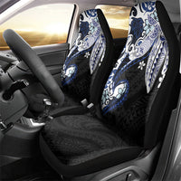 Monstera Plumeria Flowers Blue Car Seat Cover Polynesian Pattern LT01 - Polynesian Pride