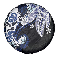 Monstera Plumeria Flowers Blue Spare Tire Cover Polynesian Pattern LT01 - Polynesian Pride