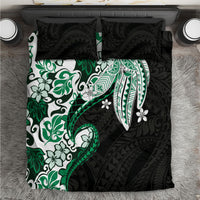 Monstera Plumeria Flowers Green Bedding Set Polynesian Pattern LT01 Green - Polynesian Pride