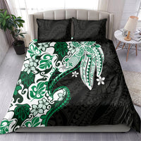 Monstera Plumeria Flowers Green Bedding Set Polynesian Pattern LT01 - Polynesian Pride