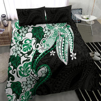 Monstera Plumeria Flowers Green Bedding Set Polynesian Pattern LT01 - Polynesian Pride