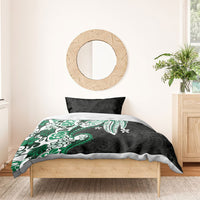 Monstera Plumeria Flowers Green Bedding Set Polynesian Pattern LT01 - Polynesian Pride
