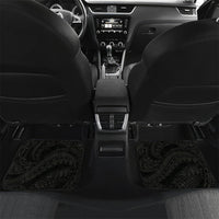 Monstera Plumeria Flowers Green Car Mats Polynesian Pattern