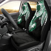 Monstera Plumeria Flowers Green Car Seat Cover Polynesian Pattern LT01 - Polynesian Pride