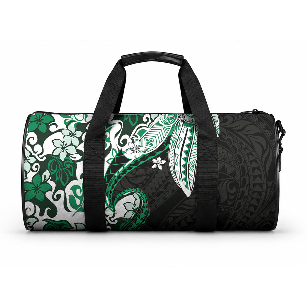 Monstera Plumeria Flowers Green Duffle Bag Polynesian Pattern LT01 One size Green - Polynesian Pride