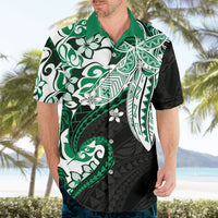 Monstera Plumeria Flowers Green Hawaiian Shirt Polynesian Pattern LT01 - Polynesian Pride