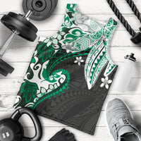 Monstera Plumeria Flowers Green Men Tank Top Polynesian Pattern LT01 - Polynesian Pride