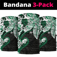Monstera Plumeria Flowers Green Neck Gaiter Polynesian Pattern LT01 package One Size: 25*50cm Green - Polynesian Pride
