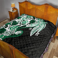 Monstera Plumeria Flowers Green Quilt Polynesian Pattern LT01 - Polynesian Pride