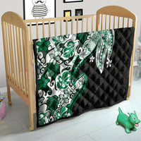 Monstera Plumeria Flowers Green Quilt Polynesian Pattern LT01 - Polynesian Pride