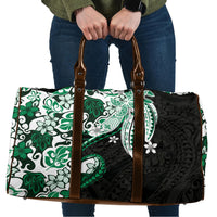 Monstera Plumeria Flowers Green Travel Bag Polynesian Pattern LT01 Green - Polynesian Pride