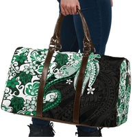 Monstera Plumeria Flowers Green Travel Bag Polynesian Pattern LT01 - Polynesian Pride