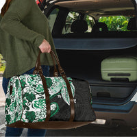 Monstera Plumeria Flowers Green Travel Bag Polynesian Pattern LT01 - Polynesian Pride