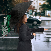 Monstera Plumeria Flowers Green Umbrella Polynesian Pattern LT01 - Polynesian Pride