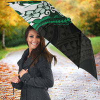 Monstera Plumeria Flowers Green Umbrella Polynesian Pattern LT01 - Polynesian Pride