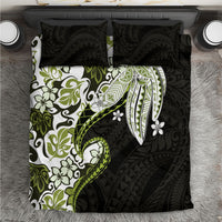 Monstera Plumeria Flowers Olive Green Bedding Set Polynesian Pattern LT01 Green - Polynesian Pride