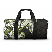 Monstera Plumeria Flowers Olive Green Duffle Bag Polynesian Pattern LT01 One size Green - Polynesian Pride