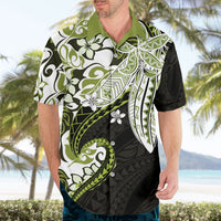 Monstera Plumeria Flowers Olive Green Hawaiian Shirt Polynesian Pattern LT01 - Polynesian Pride